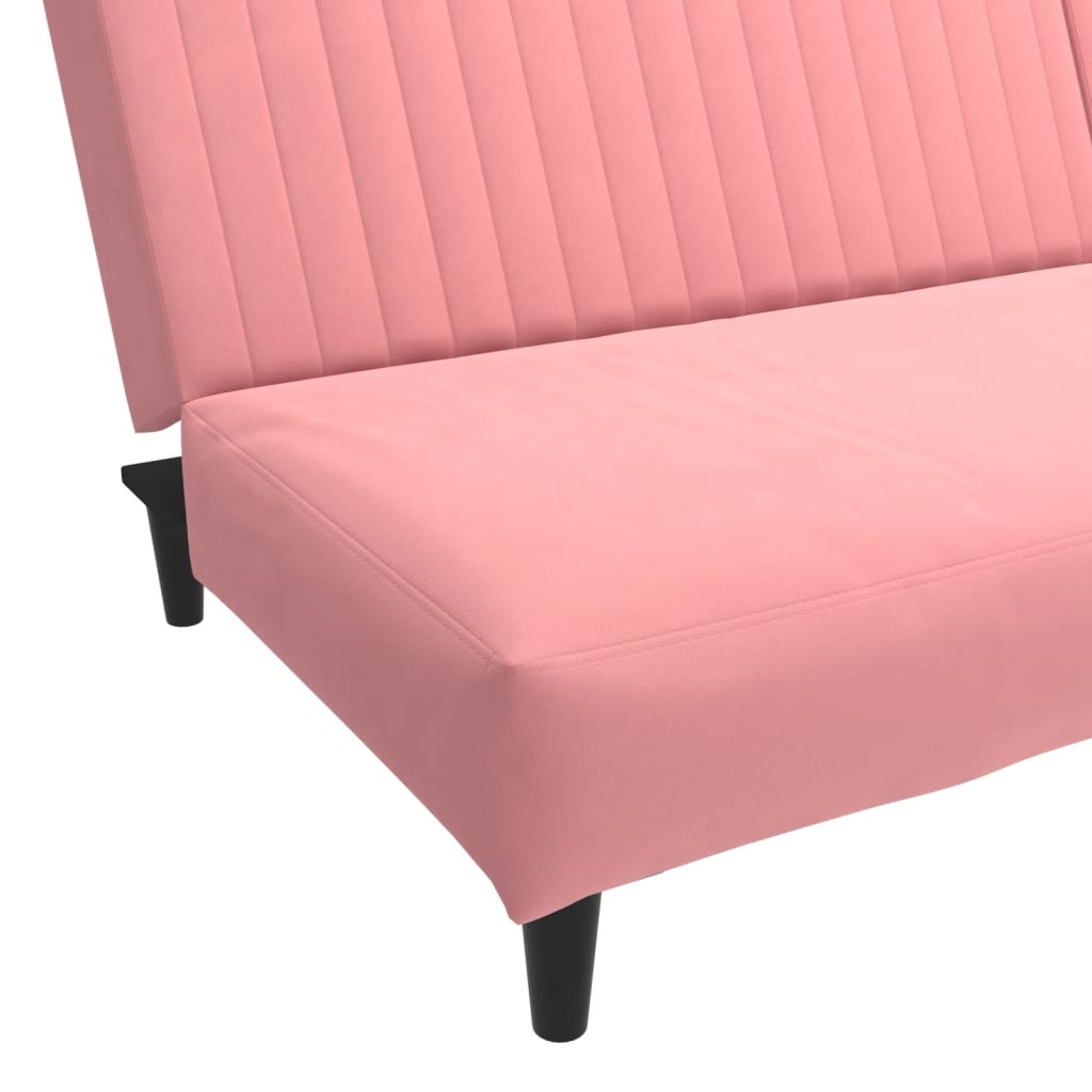 Slaapbank 2-zits fluweel roze is nu te koop bij PeponiXL, paradijselijk wonen!