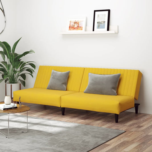 Slaapbank 2-zits fluweel geel is nu te koop bij PeponiXL, paradijselijk wonen!