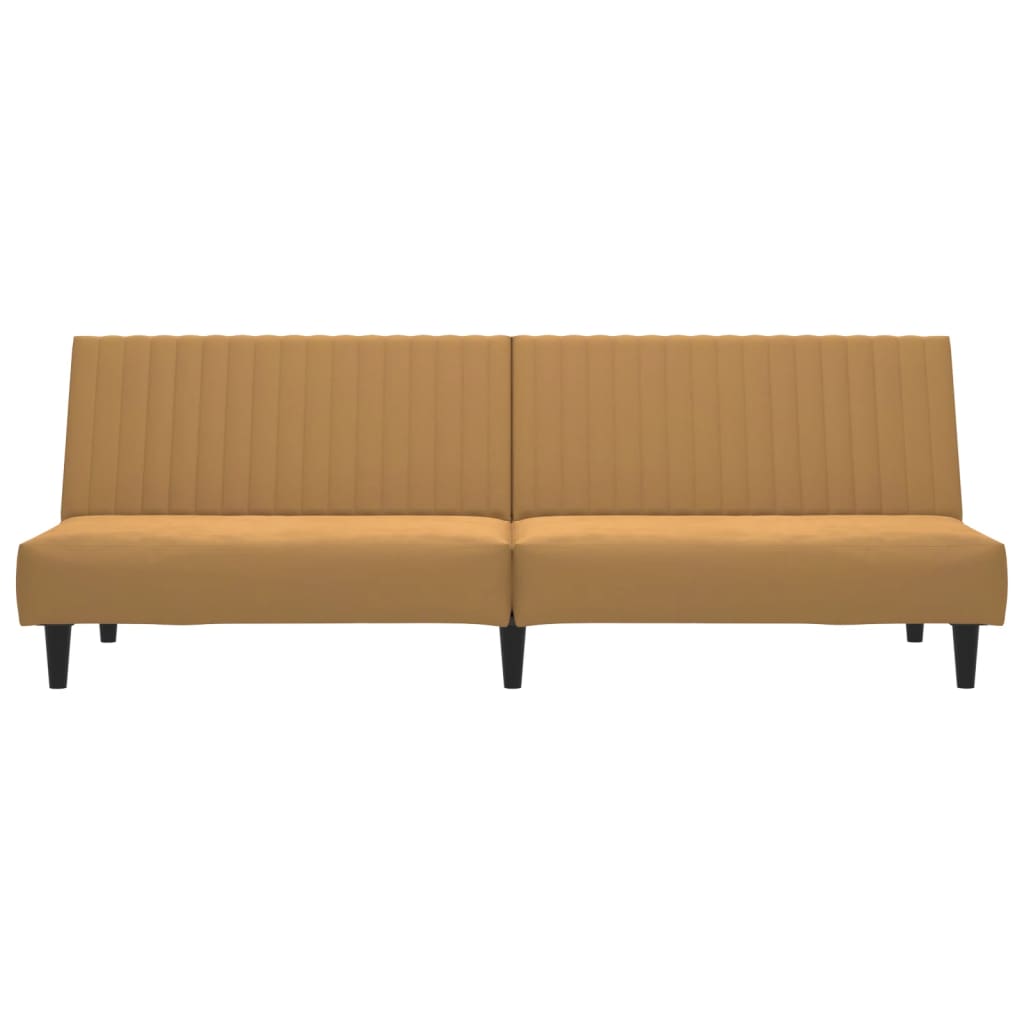 Slaapbank 2-zits fluweel bruin is nu te koop bij PeponiXL, paradijselijk wonen!