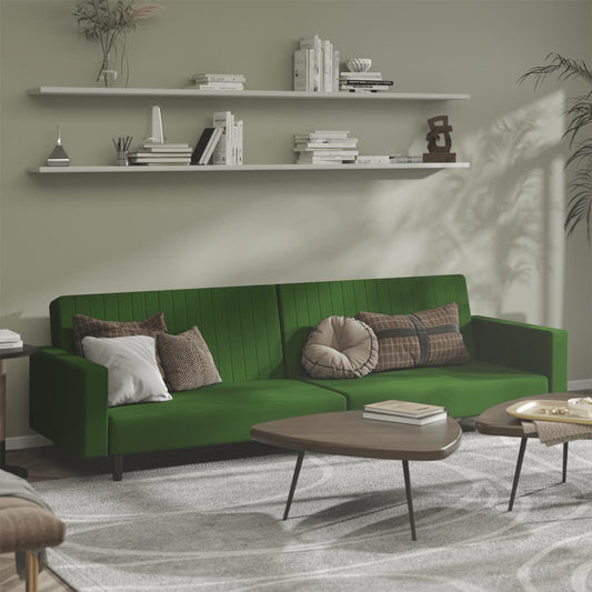Slaapbank 2-zits fluweel donkergroen is nu te koop bij PeponiXL, paradijselijk wonen!
