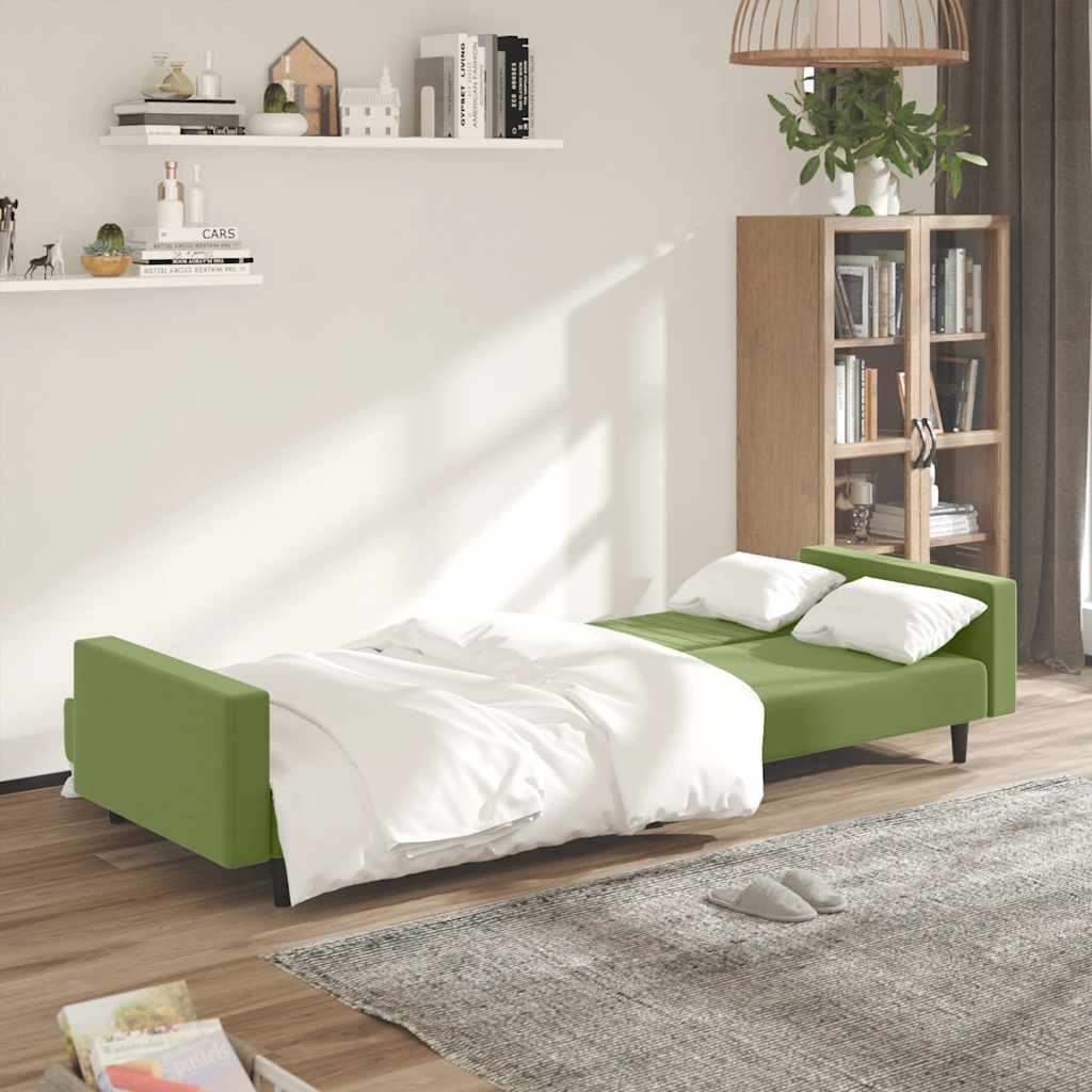 Slaapbank 2-zits fluweel lichtgroen is nu te koop bij PeponiXL, paradijselijk wonen!