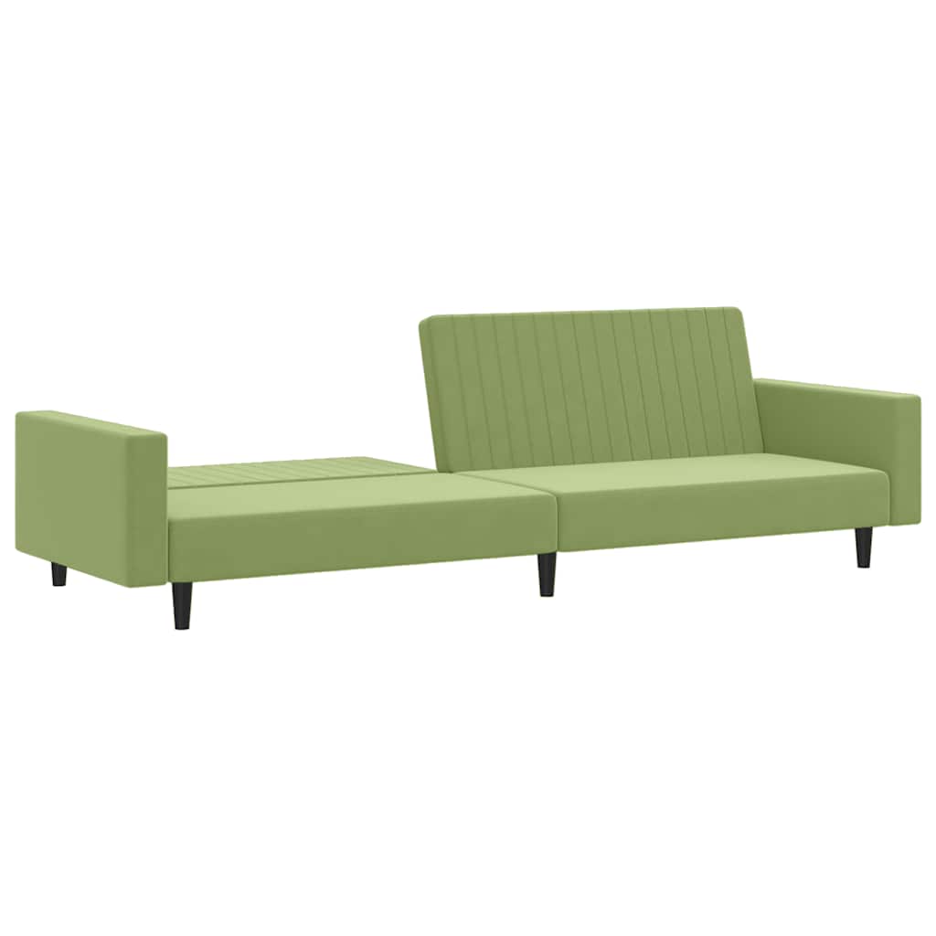 Slaapbank 2-zits fluweel lichtgroen is nu te koop bij PeponiXL, paradijselijk wonen!