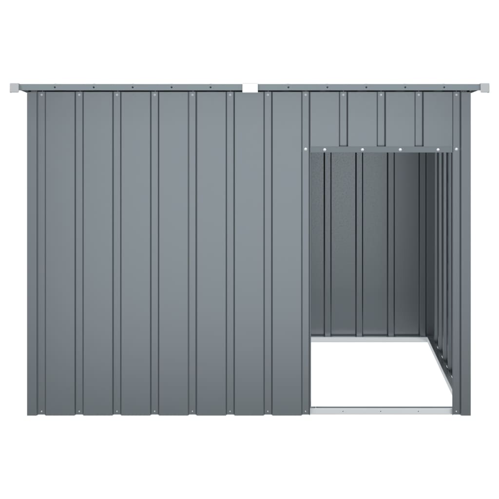 Hondenhok met dak 153x91x110 cm staal antracietkleurig is nu te koop bij PeponiXL, paradijselijk wonen!