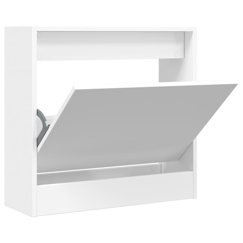 Schoenenkast 60x21x57 cm bewerkt hout wit is nu te koop bij PeponiXL, paradijselijk wonen!