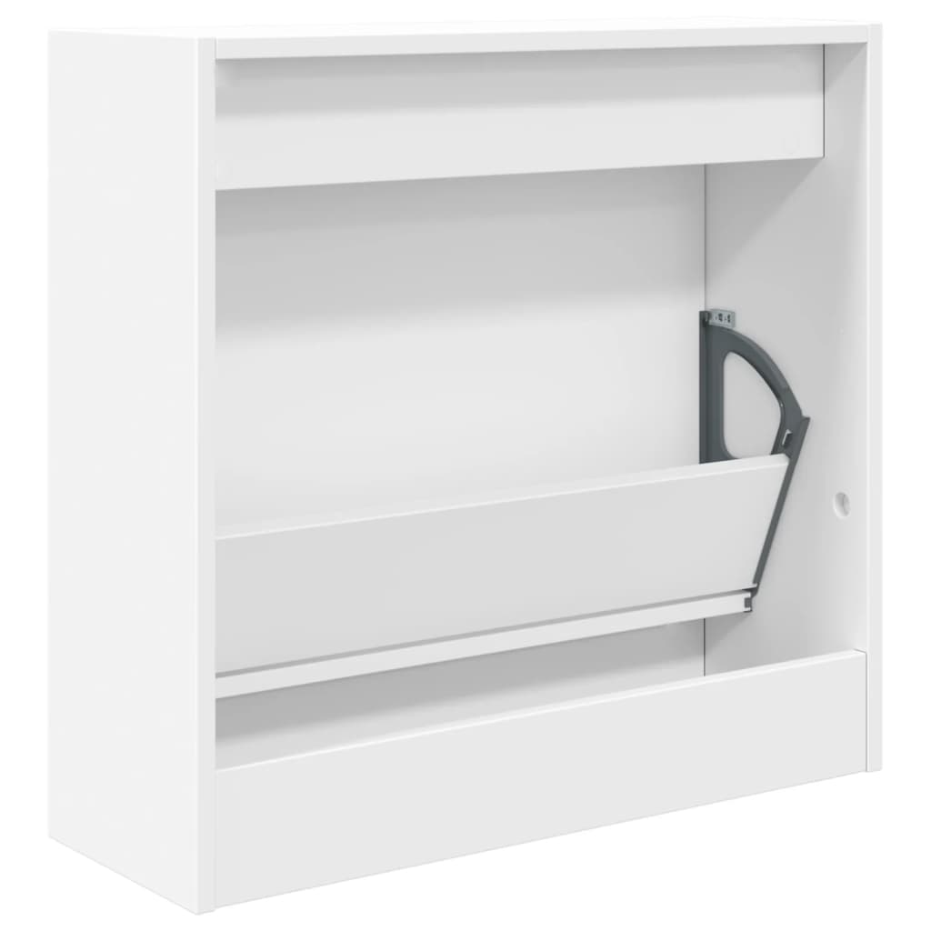 Schoenenkast 60x21x57 cm bewerkt hout wit is nu te koop bij PeponiXL, paradijselijk wonen!