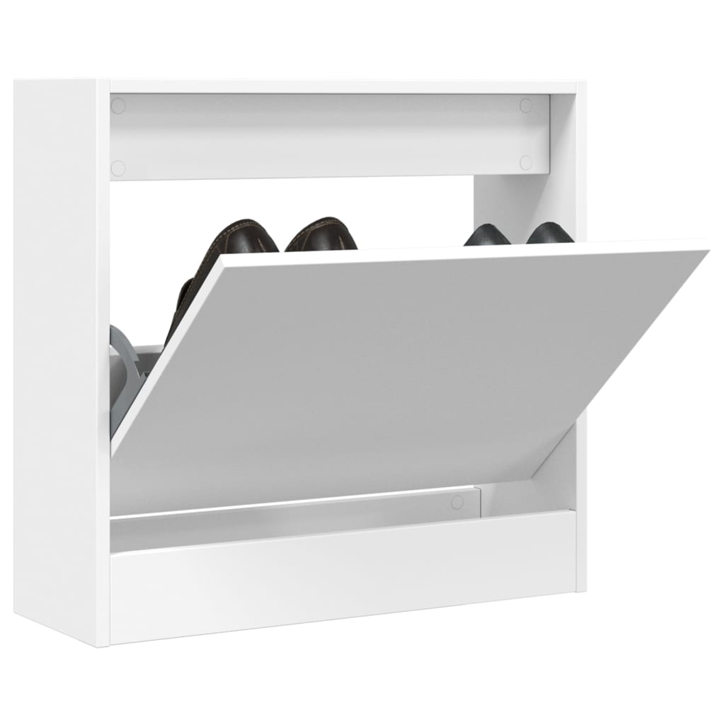 Schoenenkast 60x21x57 cm bewerkt hout wit is nu te koop bij PeponiXL, paradijselijk wonen!