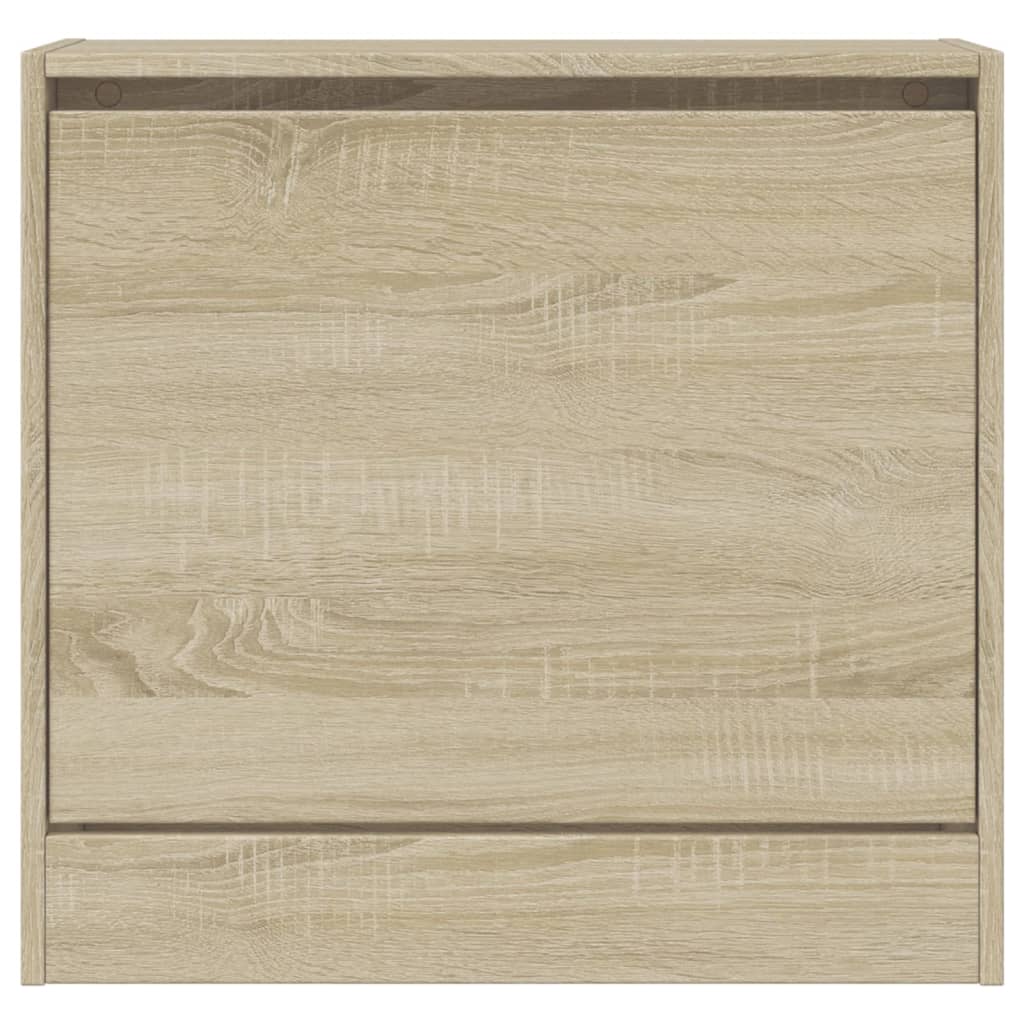Schoenenkast 60x21x57 cm bewerkt hout sonoma eikenkleurig is nu te koop bij PeponiXL, paradijselijk wonen!
