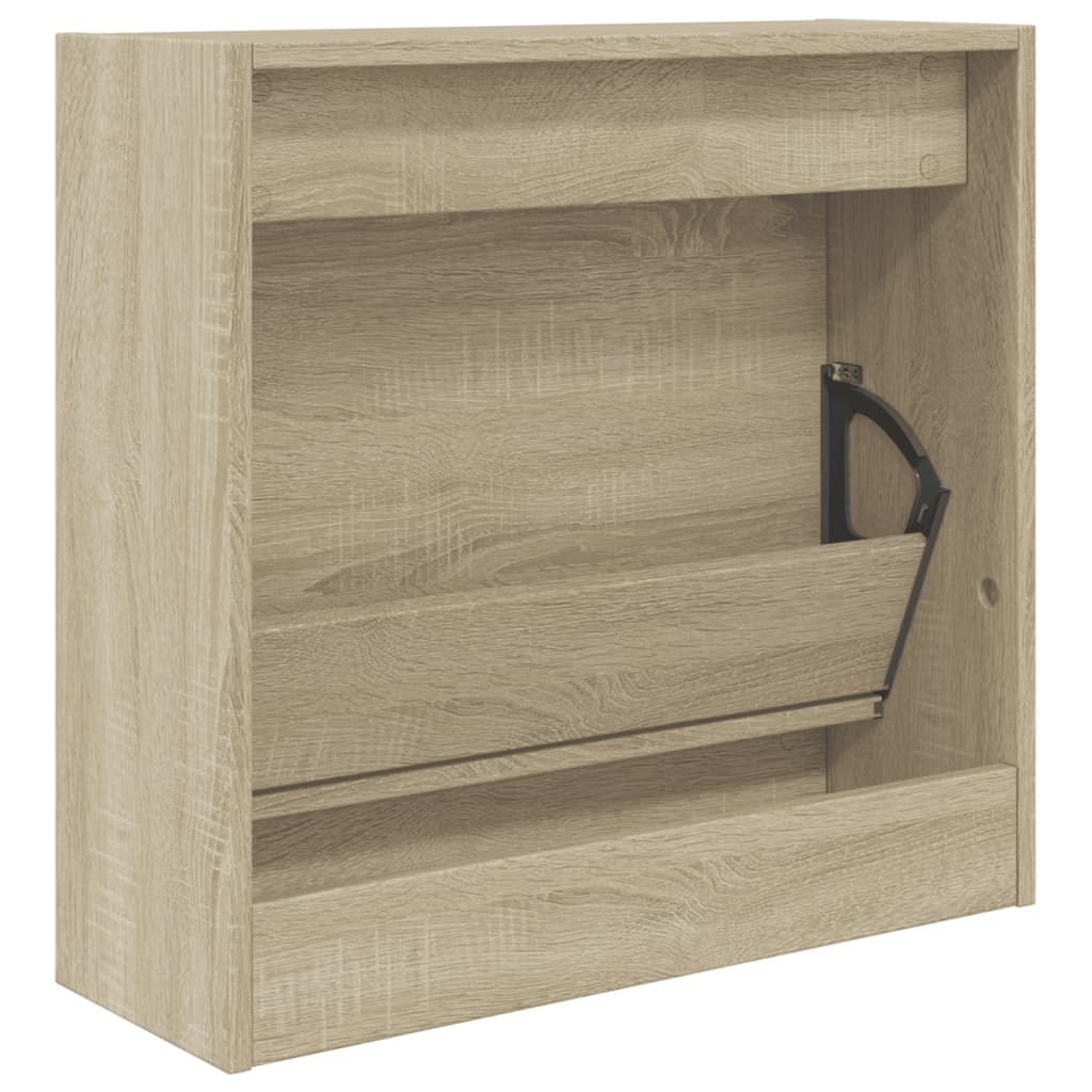 Schoenenkast 60x21x57 cm bewerkt hout sonoma eikenkleurig is nu te koop bij PeponiXL, paradijselijk wonen!