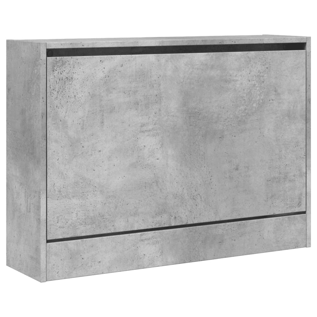 Schoenenkast 80x21x57 cm bewerkt hout betongrijs is nu te koop bij PeponiXL, paradijselijk wonen!