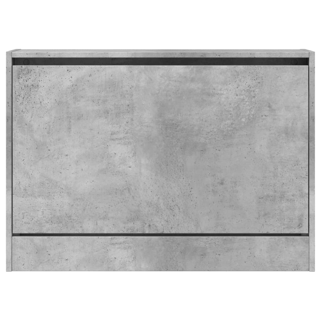 Schoenenkast 80x21x57 cm bewerkt hout betongrijs is nu te koop bij PeponiXL, paradijselijk wonen!