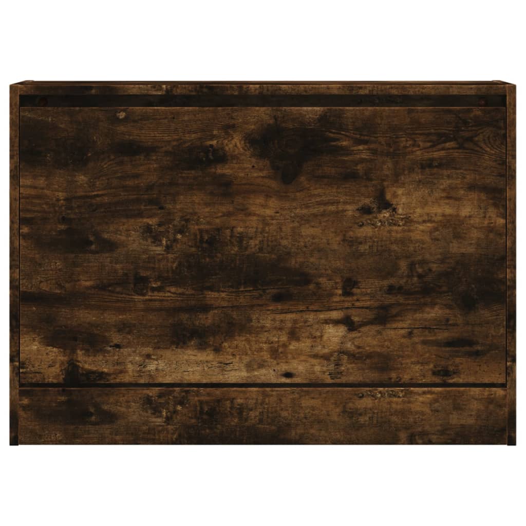 Schoenenkast 80x21x57 cm bewerkt hout gerookt eikenkleurig is nu te koop bij PeponiXL, paradijselijk wonen!