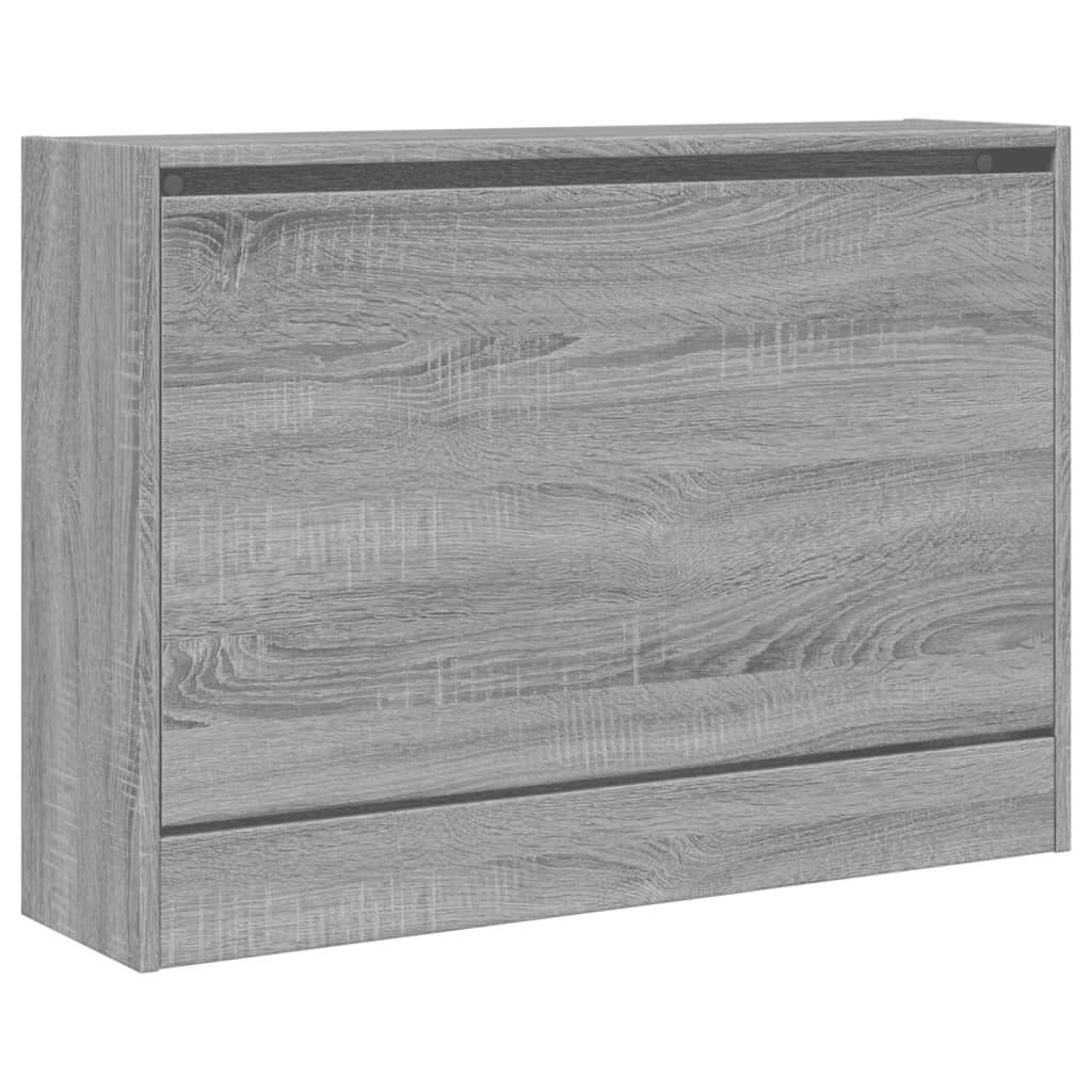 Schoenenkast 80x21x57 cm bewerkt hout grijs sonoma eikenkleur is nu te koop bij PeponiXL, paradijselijk wonen!