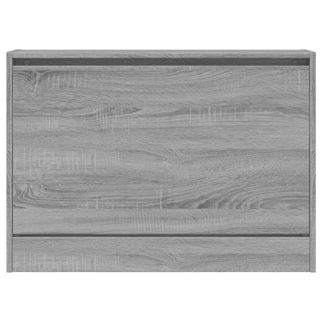 Schoenenkast 80x21x57 cm bewerkt hout grijs sonoma eikenkleur is nu te koop bij PeponiXL, paradijselijk wonen!