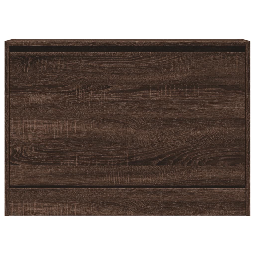 Schoenenkast 80x21x57 cm bewerkt hout bruin eikenkleur is nu te koop bij PeponiXL, paradijselijk wonen!