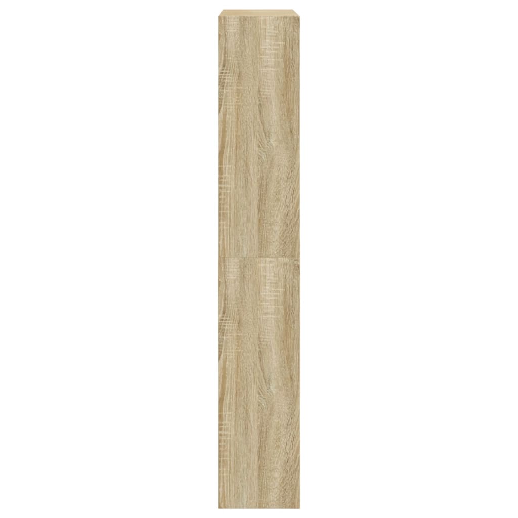 Schoenenkast 80x21x125,5 cm bewerkt hout sonoma eikenkleurig is nu te koop bij PeponiXL, paradijselijk wonen!