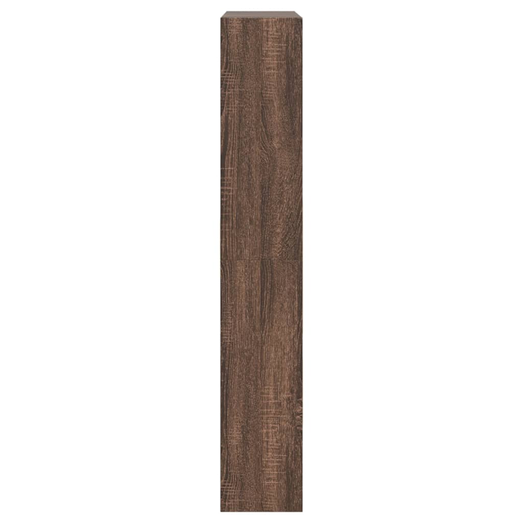 Schoenenkast 80x21x125,5 cm bewerkt hout bruin eikenkleur is nu te koop bij PeponiXL, paradijselijk wonen!