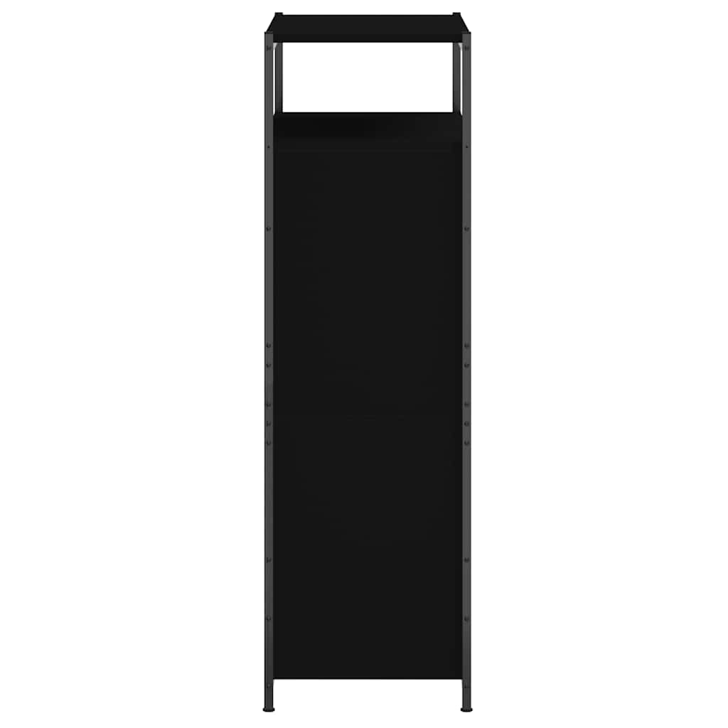 Schoenenkast 60x34x112 cm bewerkt hout zwart is nu te koop bij PeponiXL, paradijselijk wonen!