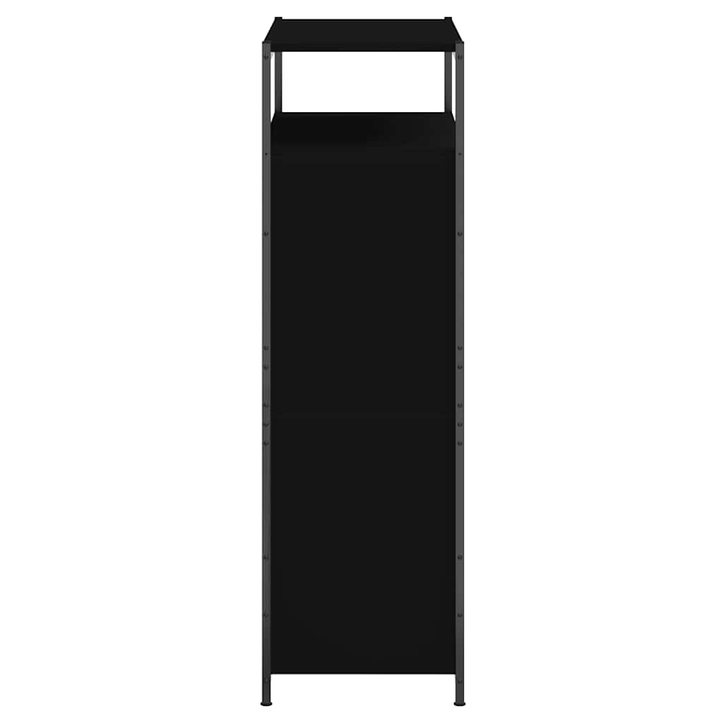 Schoenenkast 75x34x112 cm bewerkt hout zwart is nu te koop bij PeponiXL, paradijselijk wonen!