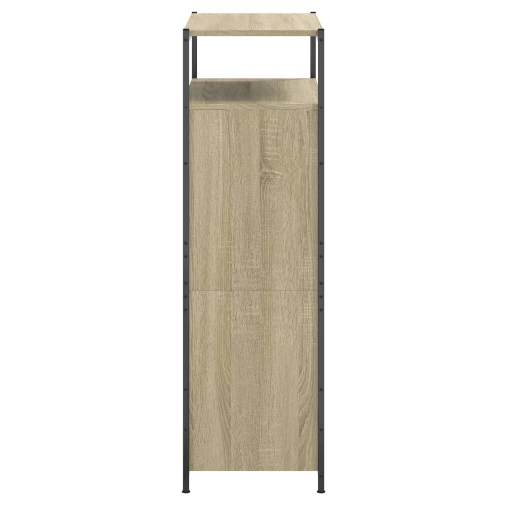 Schoenenkast 75x34x112 cm bewerkt hout sonoma eikenkleurig is nu te koop bij PeponiXL, paradijselijk wonen!
