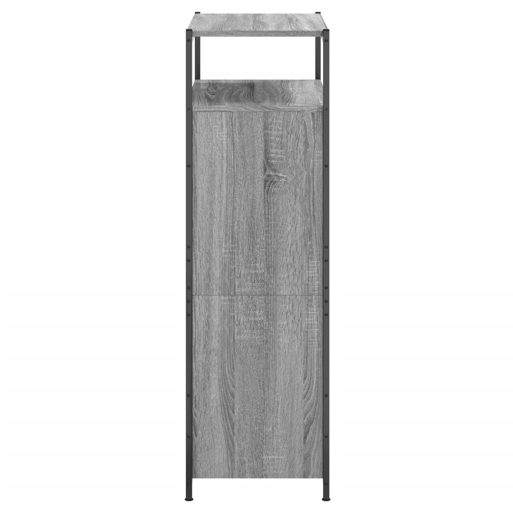 Schoenenkast 75x34x112 cm bewerkt hout grijs sonoma eikenkleur is nu te koop bij PeponiXL, paradijselijk wonen!