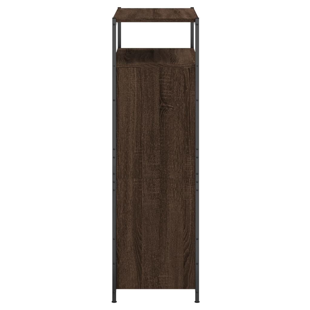 Schoenenkast 75x34x112 cm bewerkt hout bruin eikenkleur is nu te koop bij PeponiXL, paradijselijk wonen!
