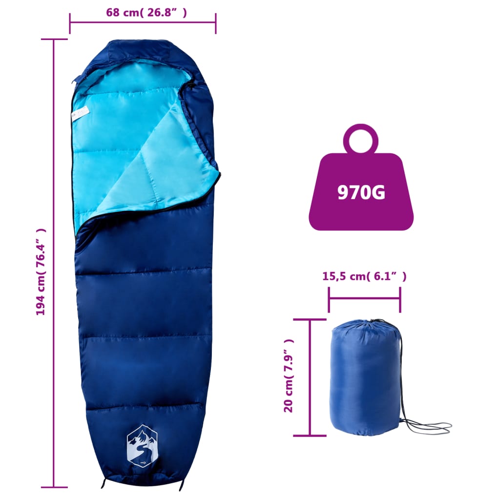 Slaapzak mummie voor volwassenen camping 3 seizoenen is nu te koop bij PeponiXL, paradijselijk wonen!