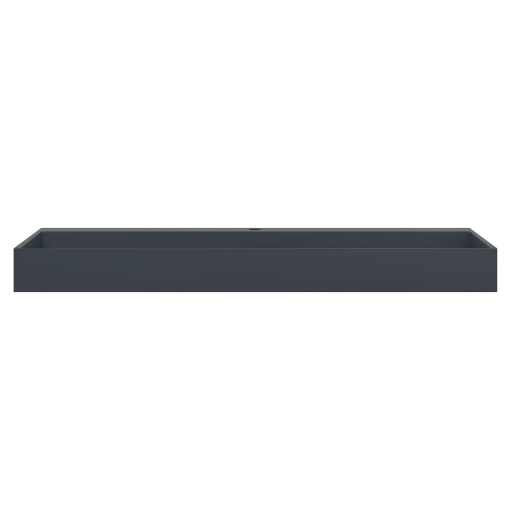Wastafel 120x46x11 cm mineraal gegoten/marmer gegoten antraciet is nu te koop bij PeponiXL, paradijselijk wonen!