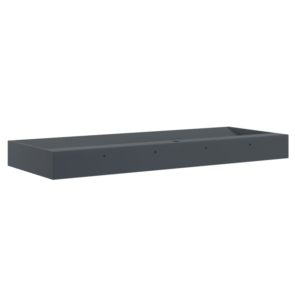 Wastafel 120x46x11 cm mineraal gegoten/marmer gegoten antraciet is nu te koop bij PeponiXL, paradijselijk wonen!