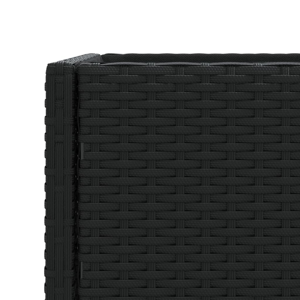 Plantenbak met schap poly rattan zwart is nu te koop bij PeponiXL, paradijselijk wonen!