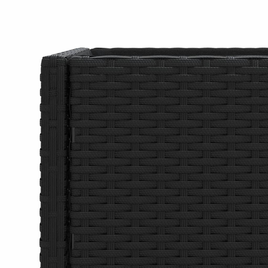 Plantenbak met schap poly rattan zwart is nu te koop bij PeponiXL, paradijselijk wonen!