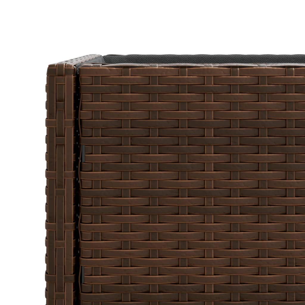 Plantenbak met schap poly rattan bruin is nu te koop bij PeponiXL, paradijselijk wonen!