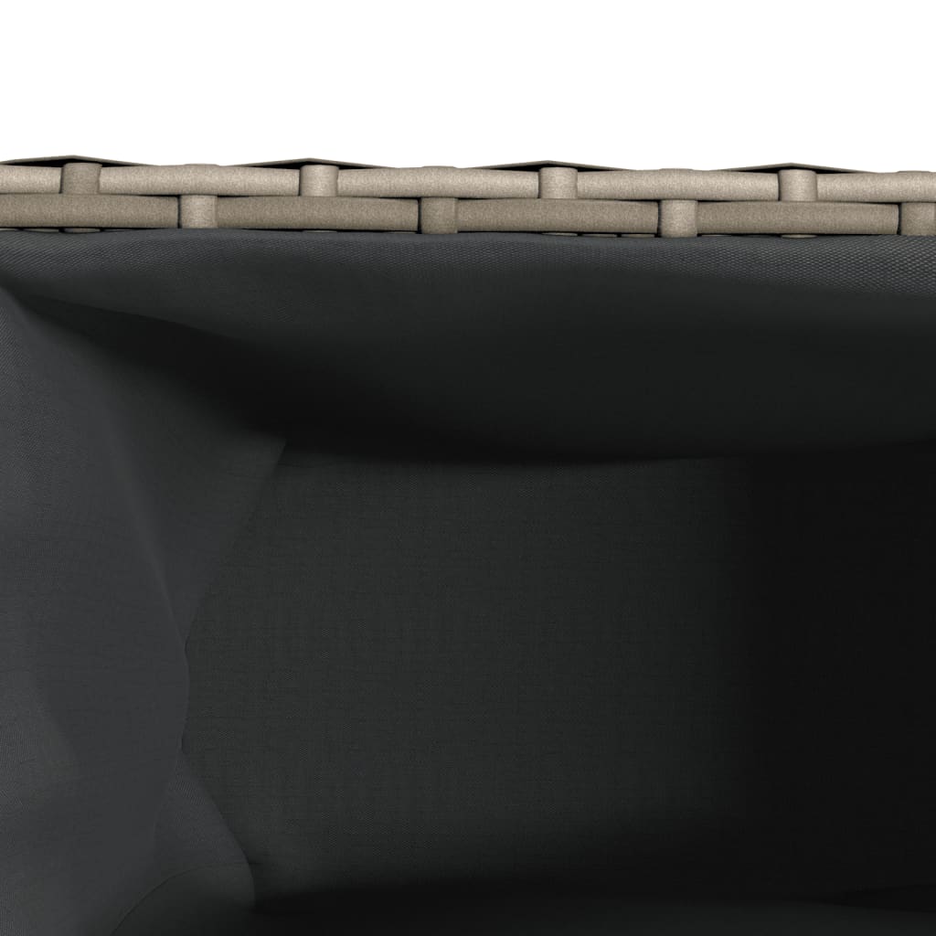 Plantenbak met 2 potten 90x20x40 cm poly rattan grijs is nu te koop bij PeponiXL, paradijselijk wonen!