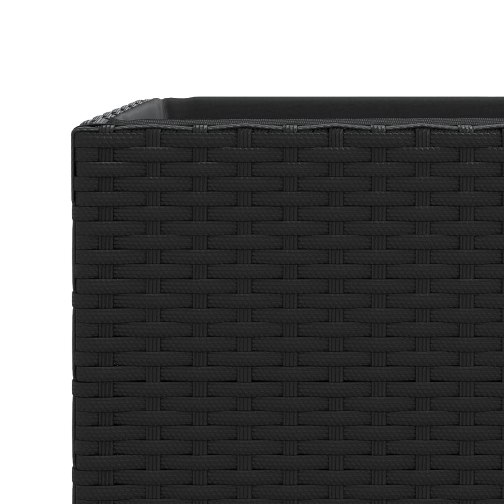 Plantenbak 30x30x60 cm poly rattan zwart is nu te koop bij PeponiXL, paradijselijk wonen!