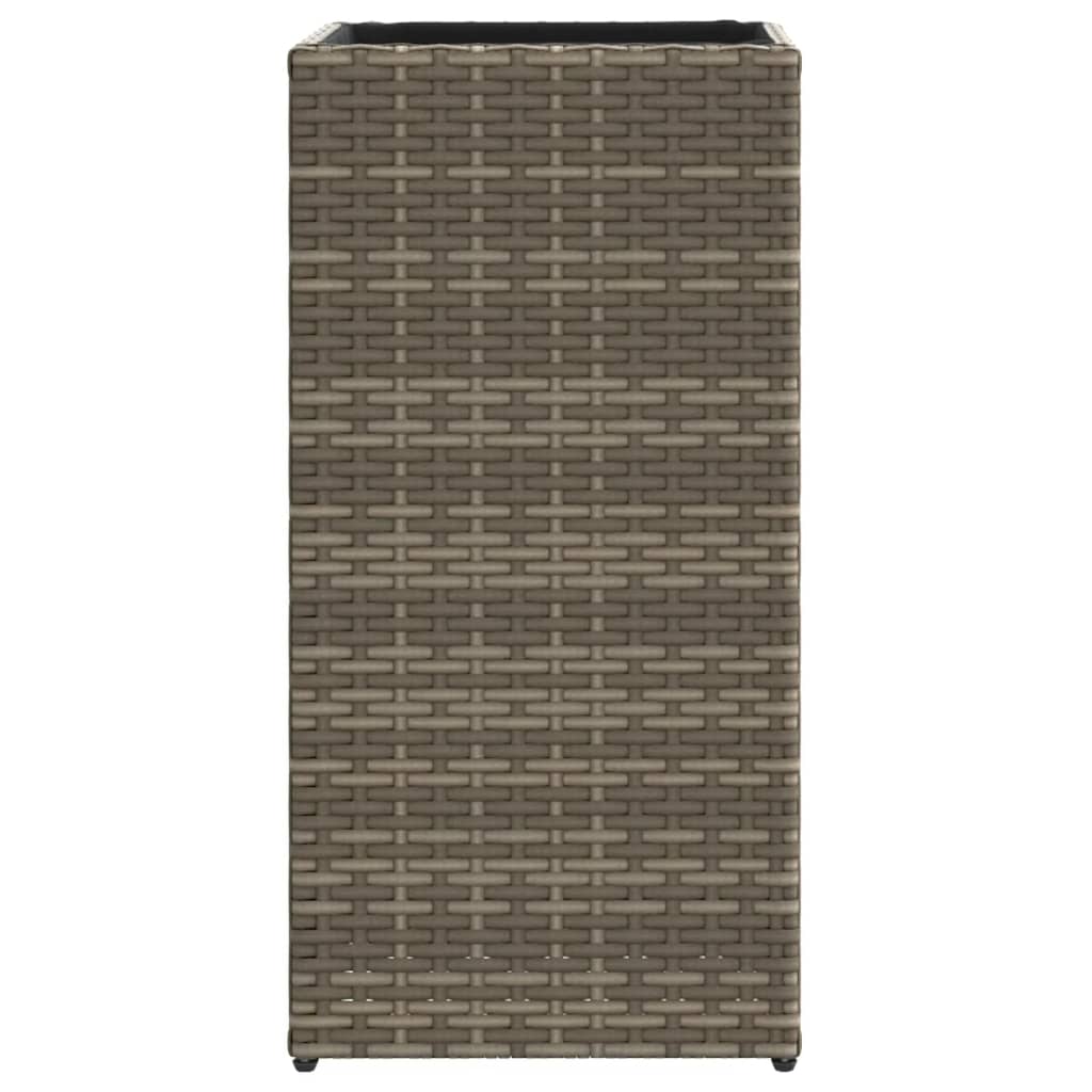 Plantenbak 30x30x60 cm poly rattan grijs is nu te koop bij PeponiXL, paradijselijk wonen!