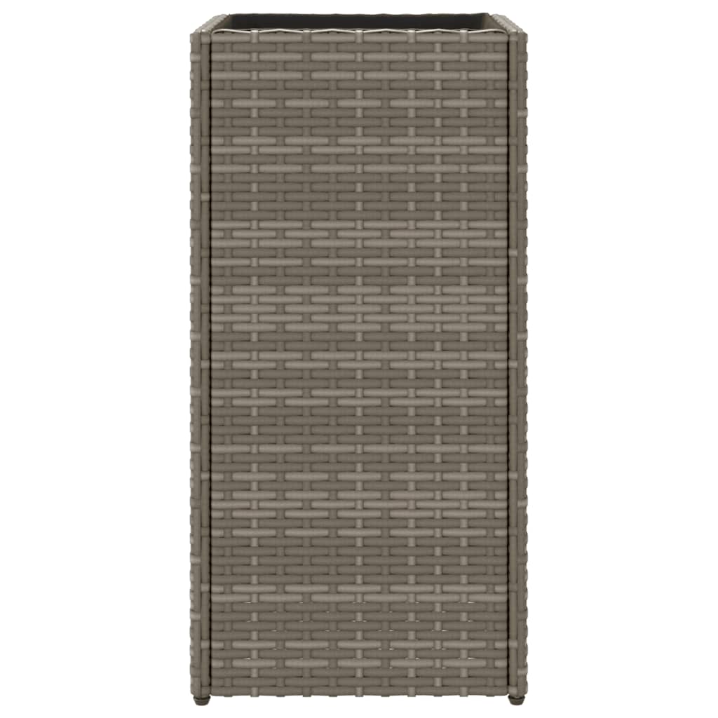 Plantenbak 30x30x60 cm poly rattan grijs is nu te koop bij PeponiXL, paradijselijk wonen!