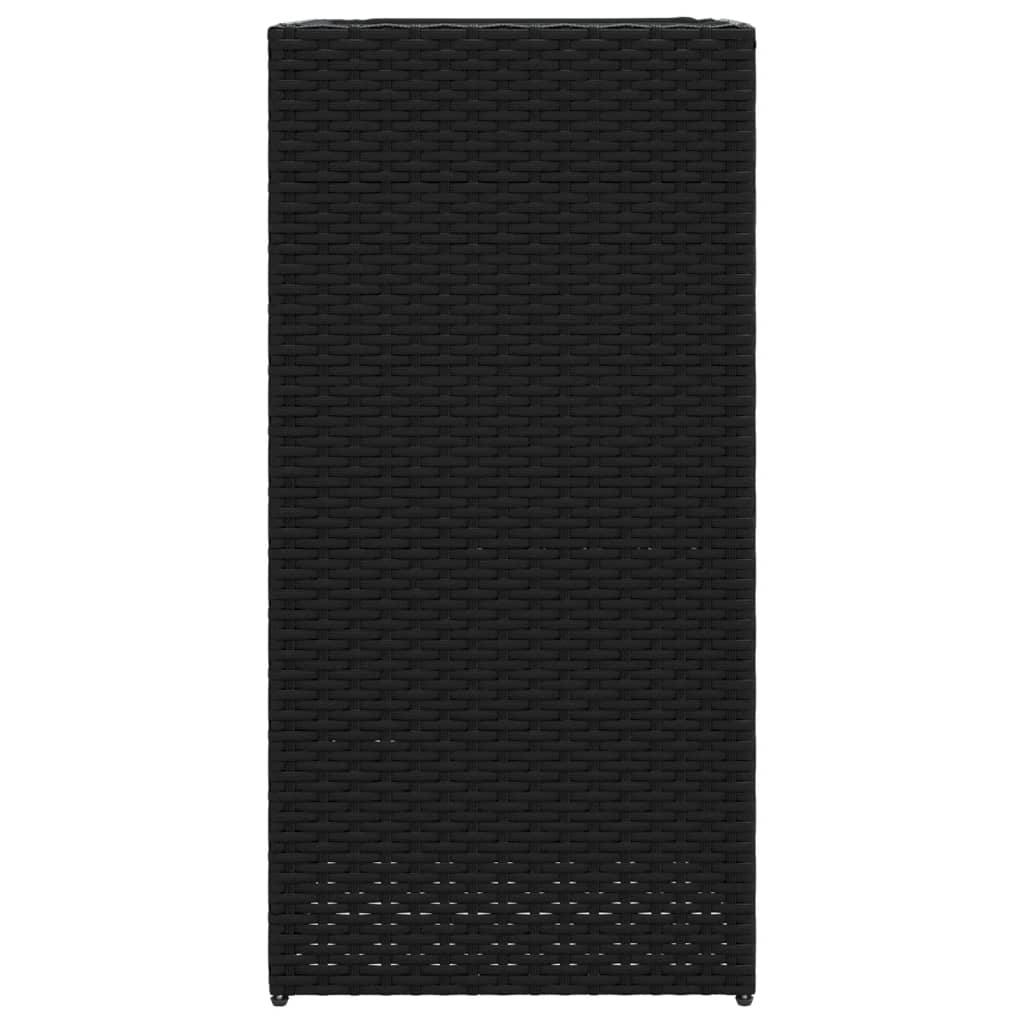 Plantenbak 40x40x80 cm poly rattan zwart is nu te koop bij PeponiXL, paradijselijk wonen!