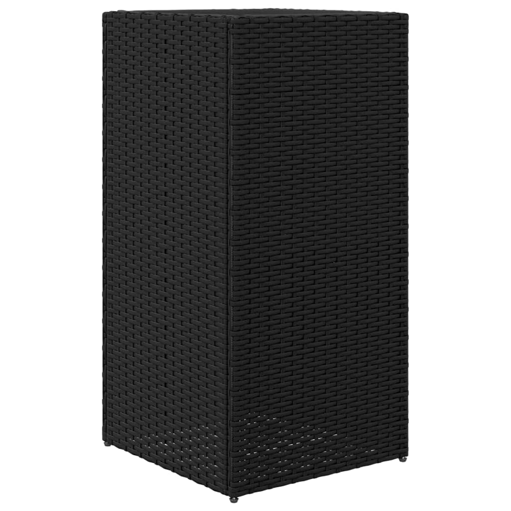Plantenbak 40x40x80 cm poly rattan zwart is nu te koop bij PeponiXL, paradijselijk wonen!