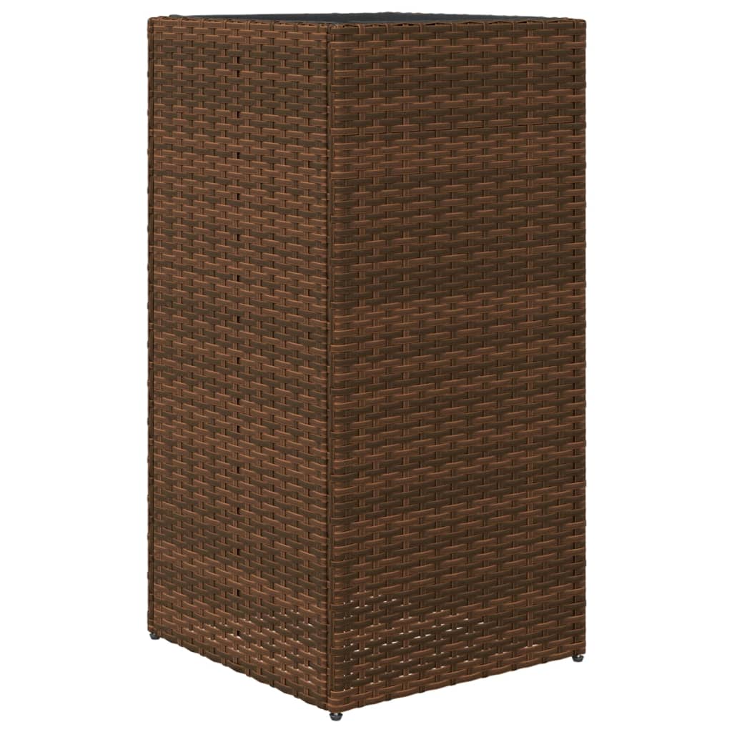 Plantenbak 40x40x80 cm poly rattan bruin is nu te koop bij PeponiXL, paradijselijk wonen!