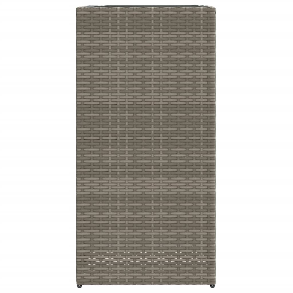 Plantenbak 40x40x80 cm poly rattan grijs is nu te koop bij PeponiXL, paradijselijk wonen!