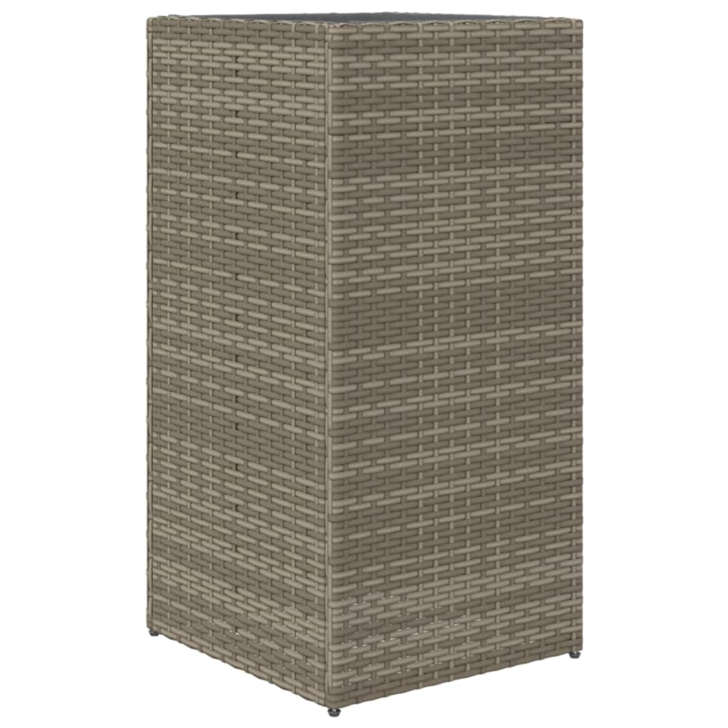 Plantenbak 40x40x80 cm poly rattan grijs is nu te koop bij PeponiXL, paradijselijk wonen!