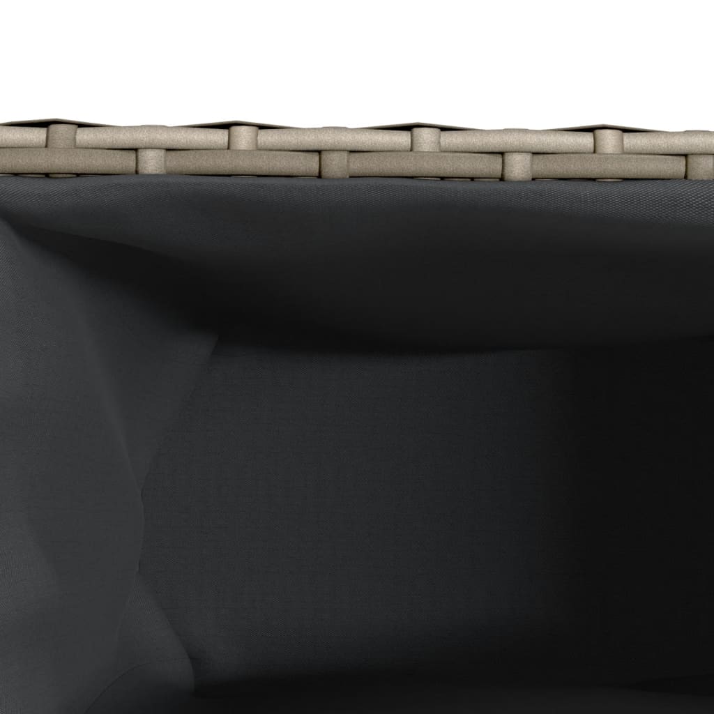 Plantenbak met wielen 3 potten 107x32x38 cm poly rattan grijs is nu te koop bij PeponiXL, paradijselijk wonen!