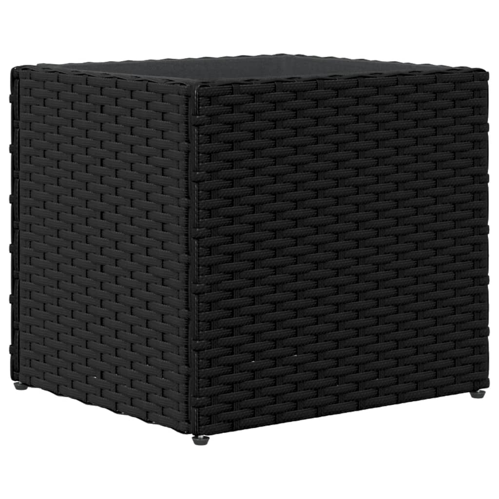 Plantenbak 36x30x32 cm poly rattan zwart is nu te koop bij PeponiXL, paradijselijk wonen!