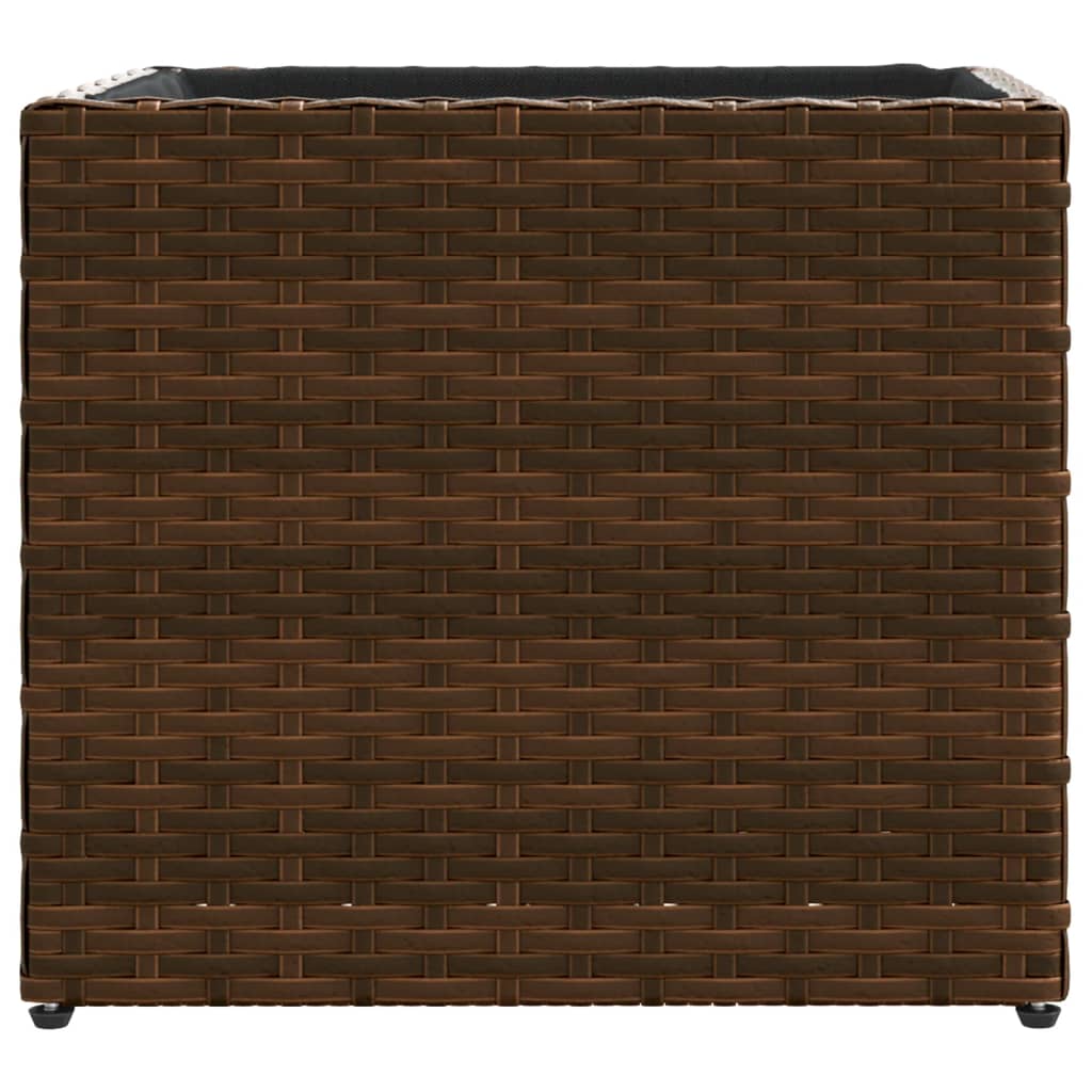 Plantenbak 36x30x32 cm poly rattan bruin is nu te koop bij PeponiXL, paradijselijk wonen!