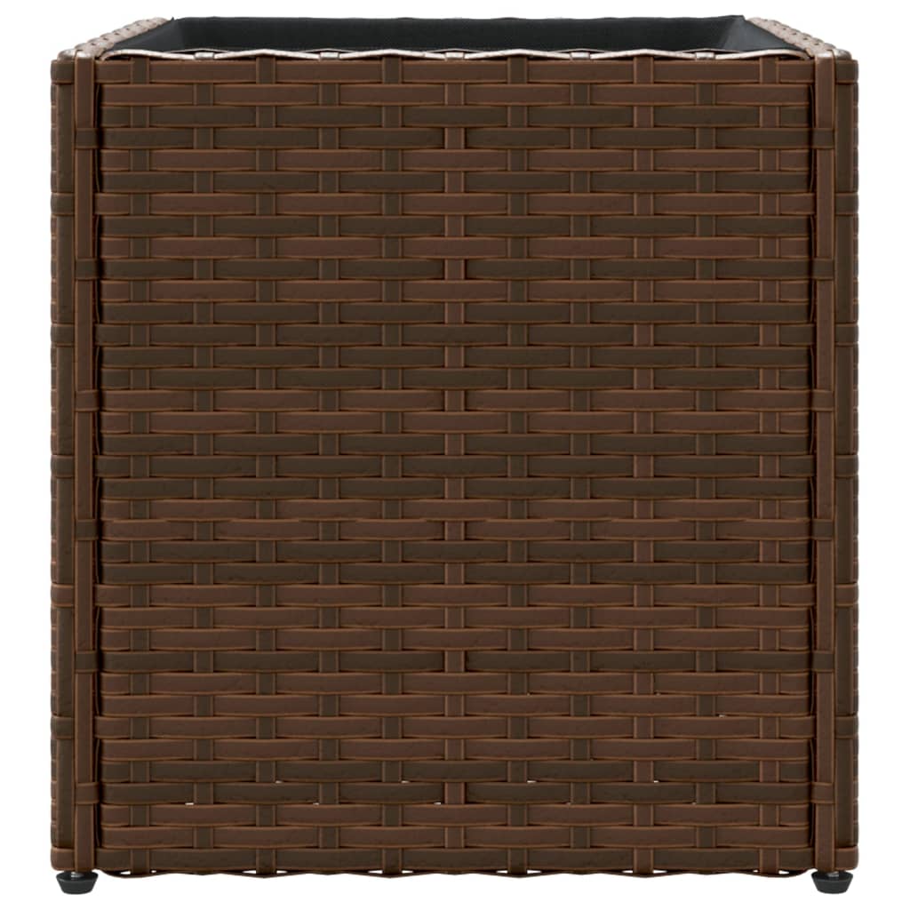 Plantenbak 36x30x32 cm poly rattan bruin is nu te koop bij PeponiXL, paradijselijk wonen!