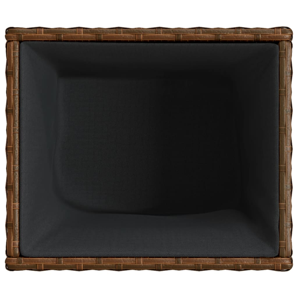 Plantenbak 36x30x32 cm poly rattan bruin is nu te koop bij PeponiXL, paradijselijk wonen!