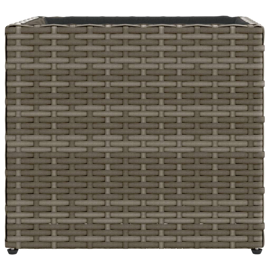 Plantenbak 36x30x32 cm poly rattan grijs is nu te koop bij PeponiXL, paradijselijk wonen!