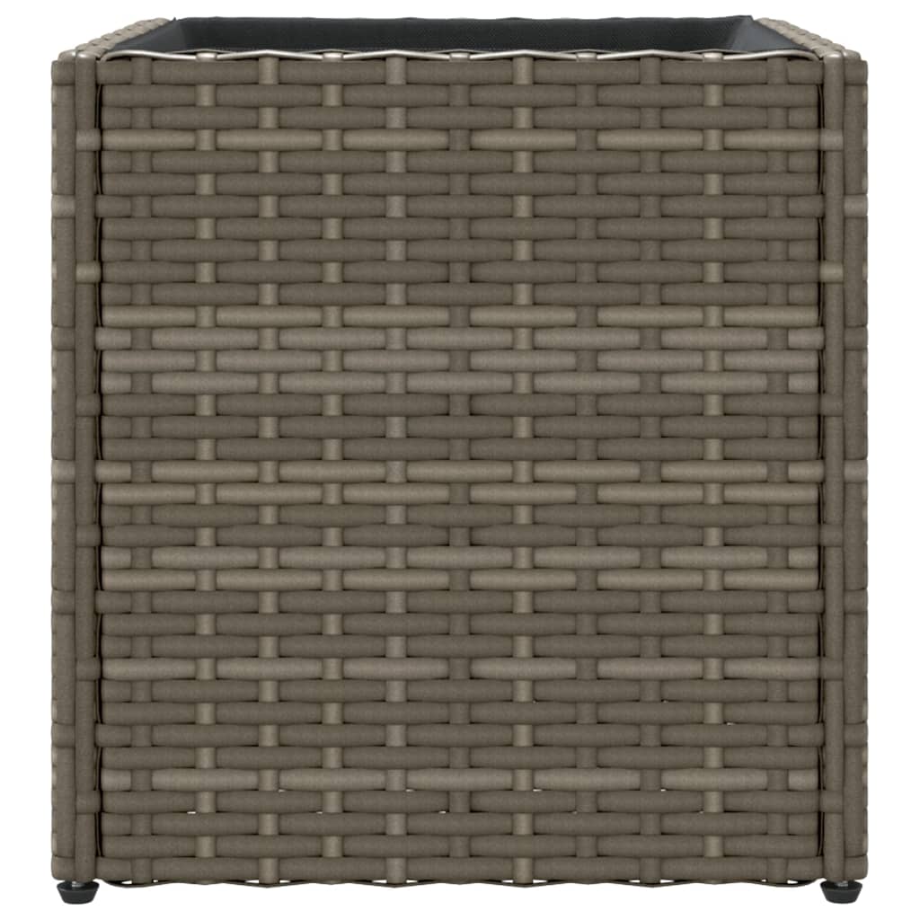 Plantenbak 36x30x32 cm poly rattan grijs is nu te koop bij PeponiXL, paradijselijk wonen!