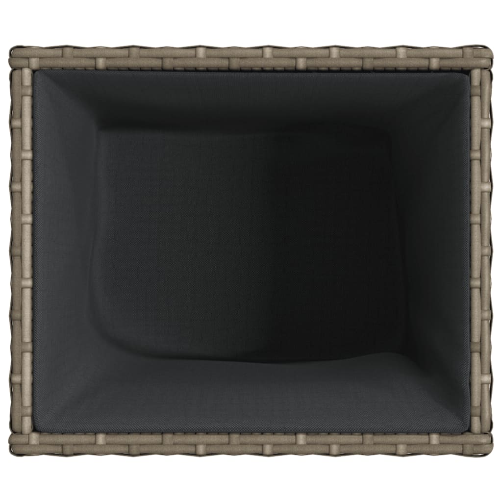 Plantenbak 36x30x32 cm poly rattan grijs is nu te koop bij PeponiXL, paradijselijk wonen!