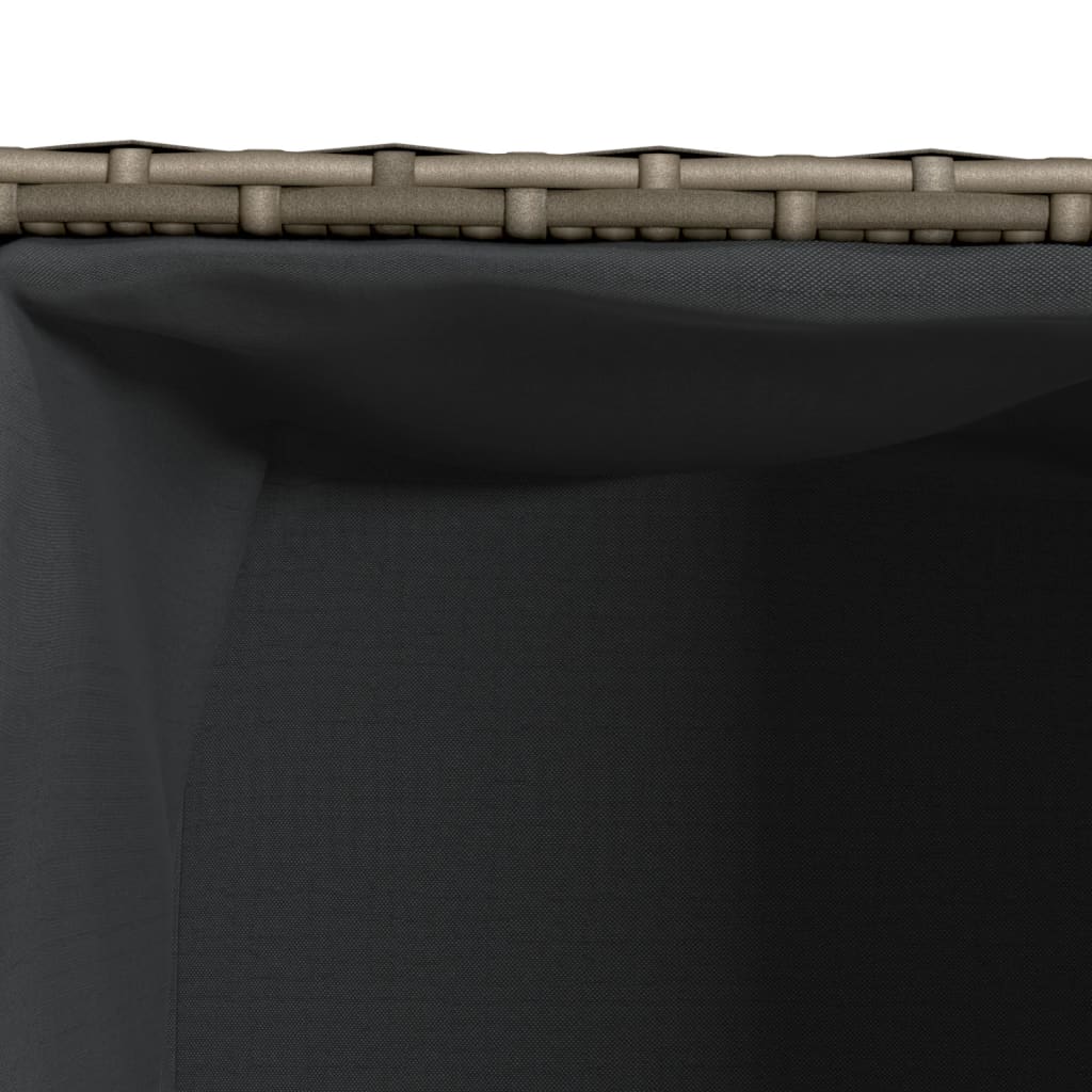 Plantenbak 36x30x32 cm poly rattan grijs is nu te koop bij PeponiXL, paradijselijk wonen!