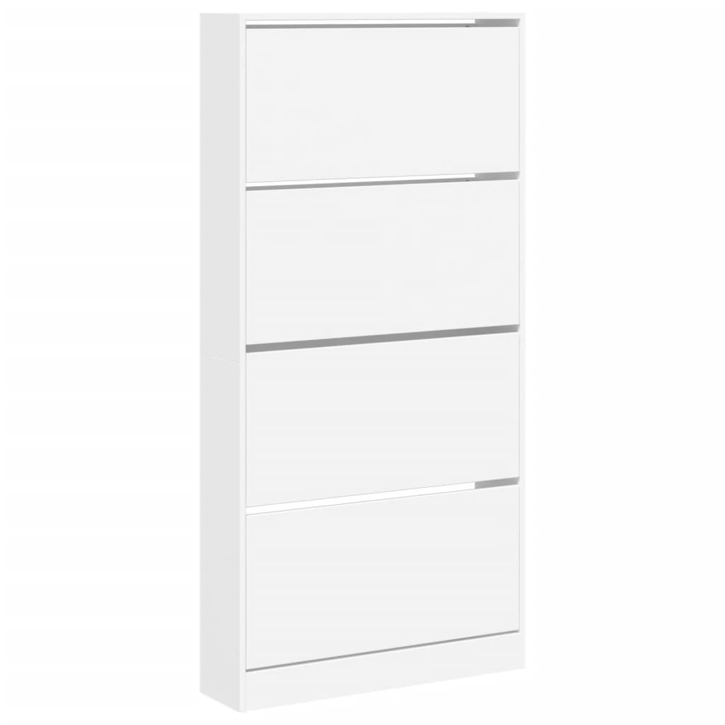Schoenenkast met 4 klaplades 80x21x163,5 cm wit is nu te koop bij PeponiXL, paradijselijk wonen!